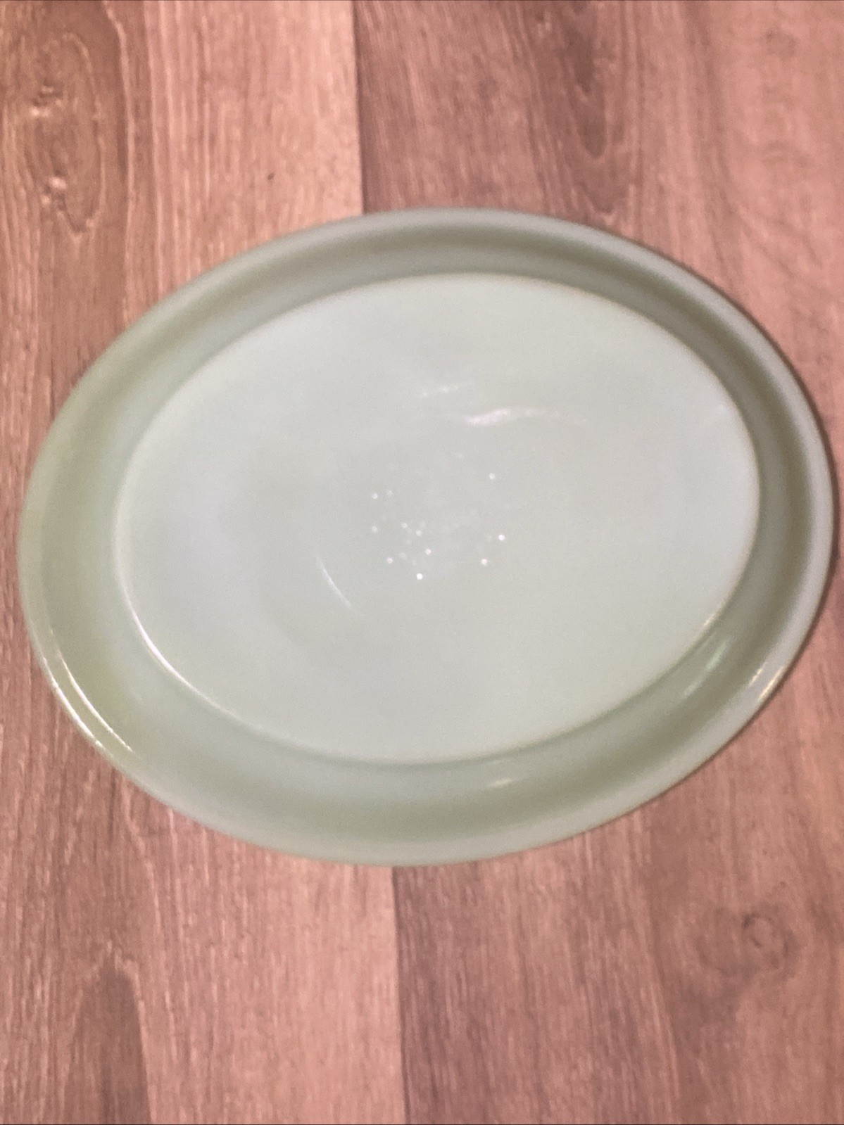 FIRE KING JADEITE Oval Football Platter 9.75 x 7.75 in. ANCHOR HOCKING Rare