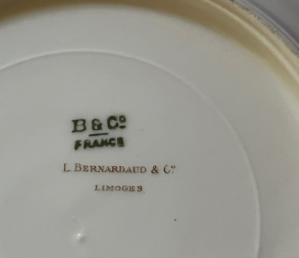 B &C L.Bernardaud &Co Limoges Gold Band Trim Bread And Butter Plates Set Of 6