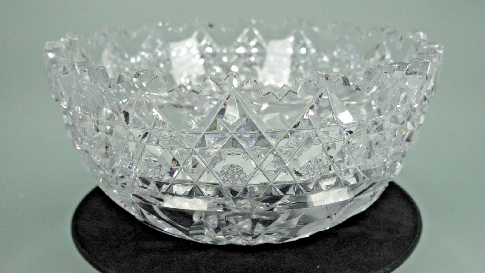 Estate 8” American Brilliant Period Crystal Glass Cut Bowl