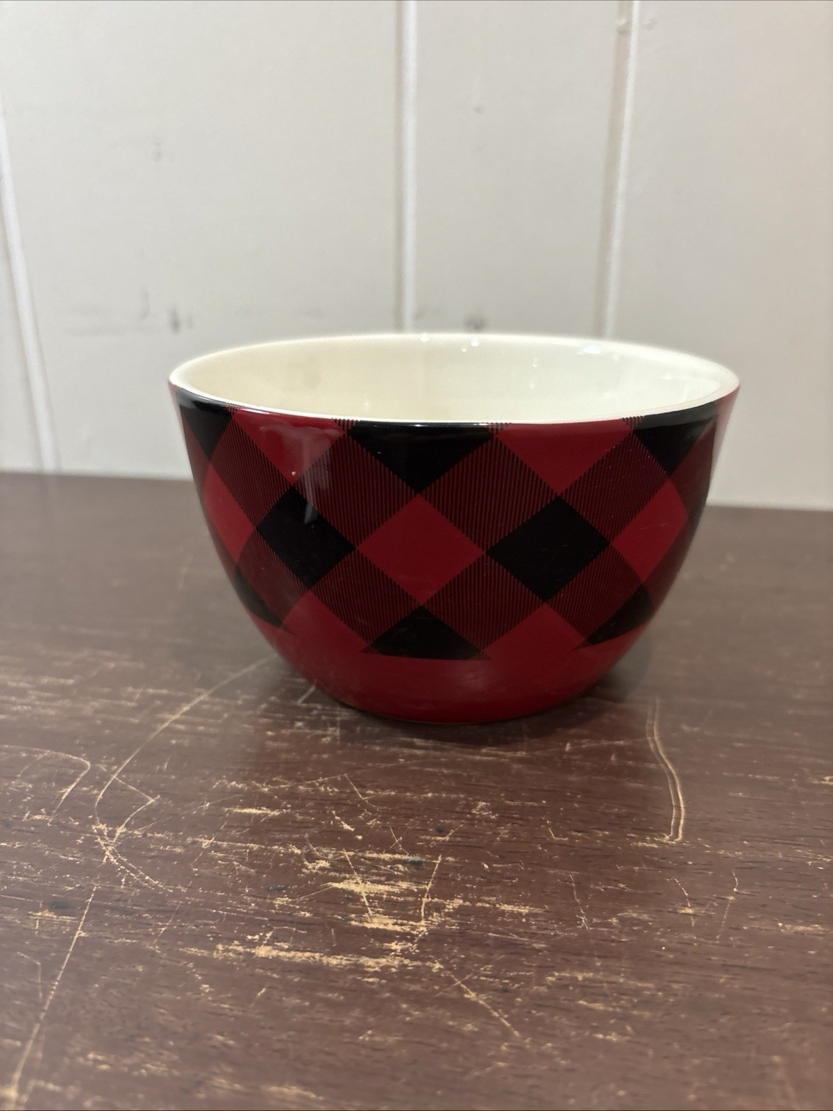 Holiday Home Bowl Red/Black Buffalo Plaid