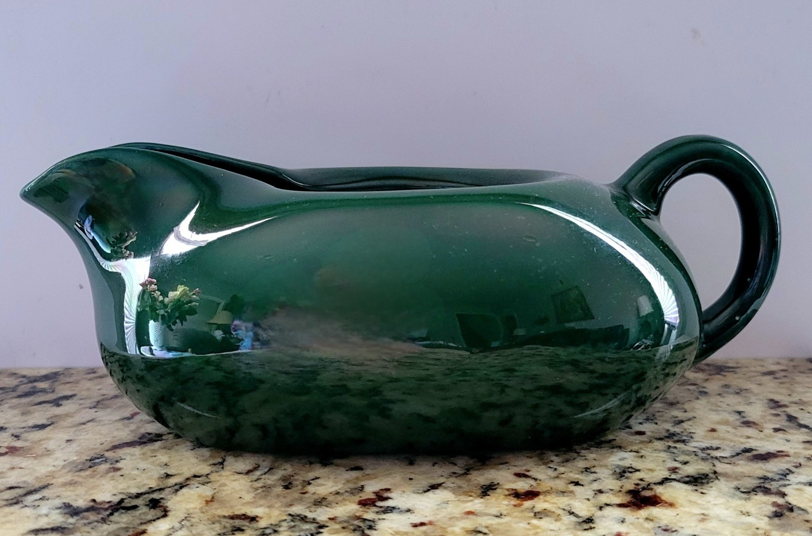 Hollydale Malibu Modern 16oz Gravy Boat Forest Green California 1940s-50s