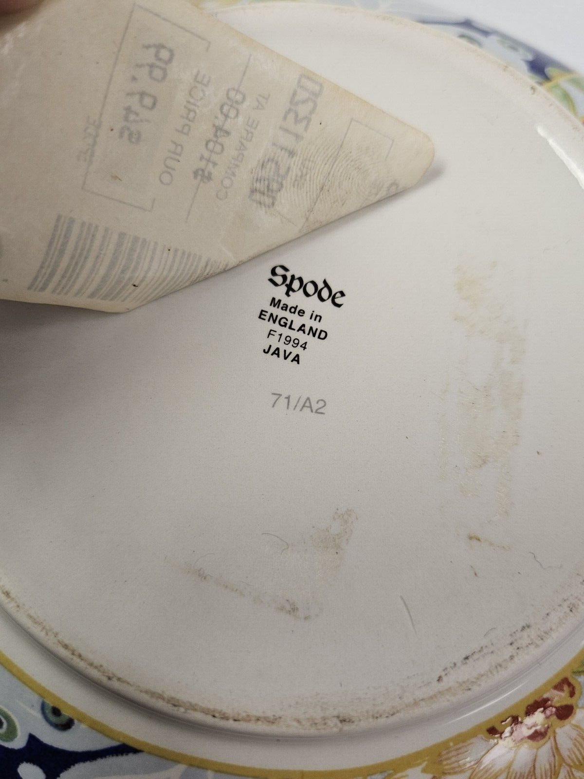 Spode Summer Java 7″ Serving Octagonal Bowl #F1994 with Birds Flowers 7″Wx3.5″H