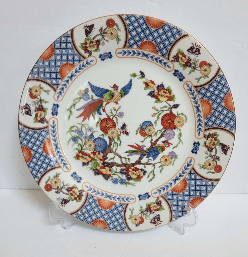 Set of 6 “CHINA GARDEN” 10 1/4″ DINNER PLATES MIKASA FINE CHINA OF JAPAN NOS