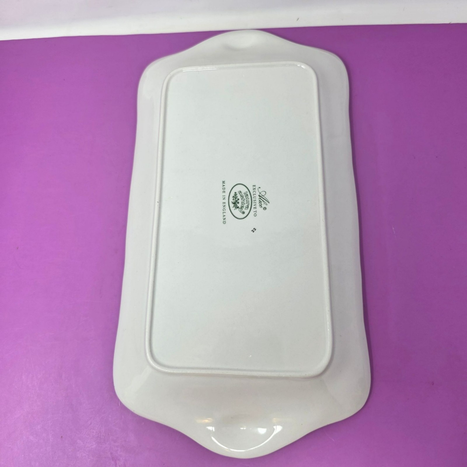 Laura Ashley Alice Serving Tray Rectangular Floral Pink & Green Made In England