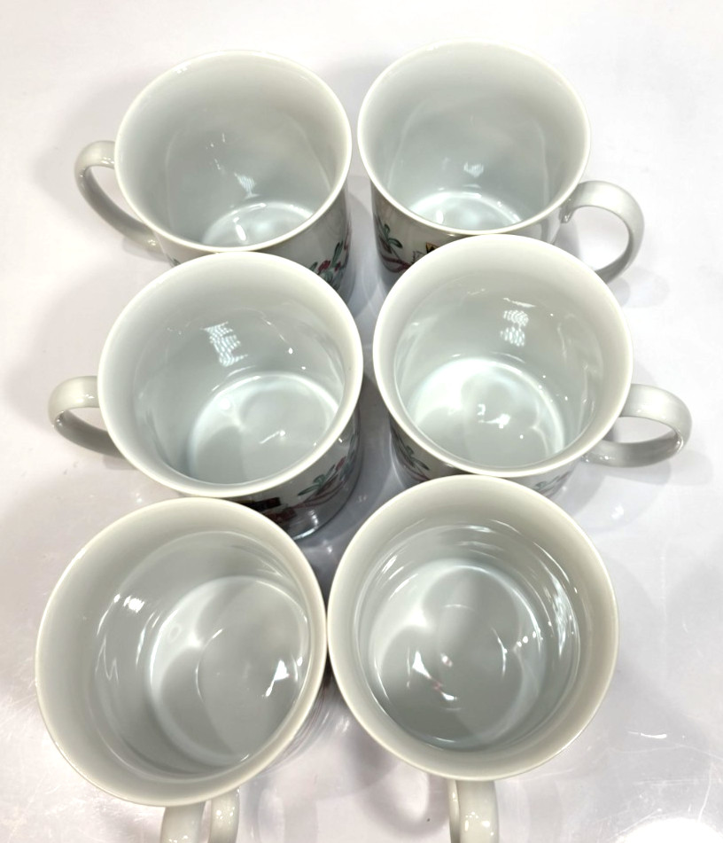 Block Spal Whimsy Christmas Coffee Cups Nutcracker PORTUGAL 1992 Set of 6