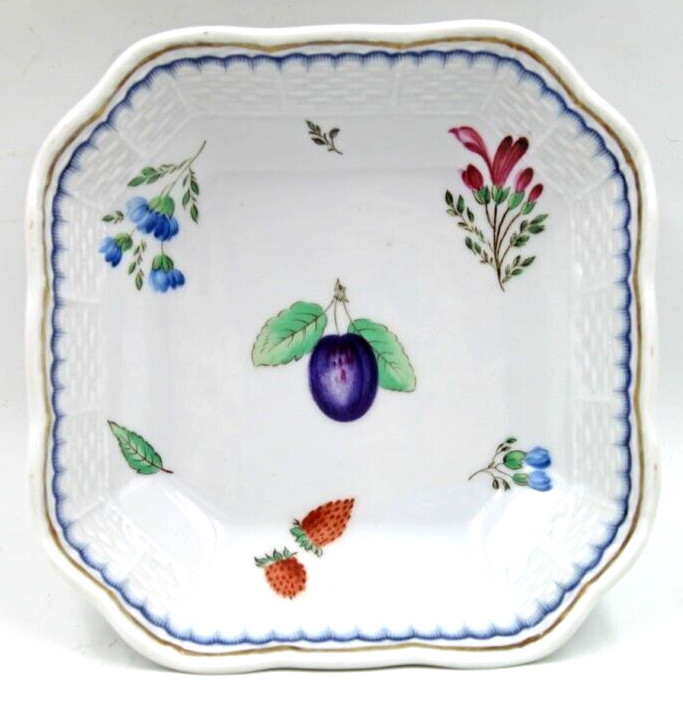 Richard Ginori China Italian Fruits Square Relish Fruit Dessert Bowl (s) 4 5/8”