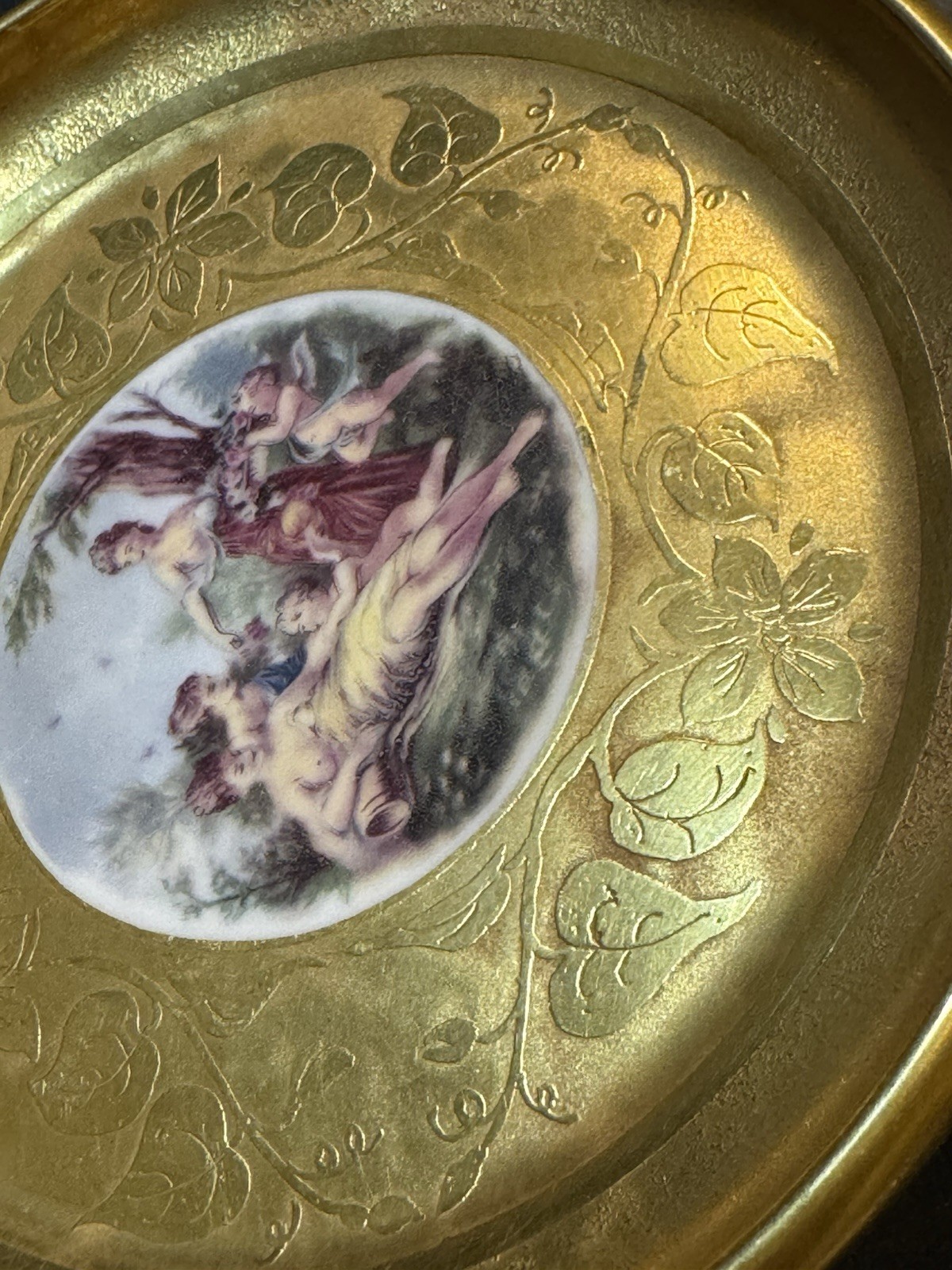 Antique Rosenthal Selb Bavaria cabinet plate hand painted neoclassical scene
