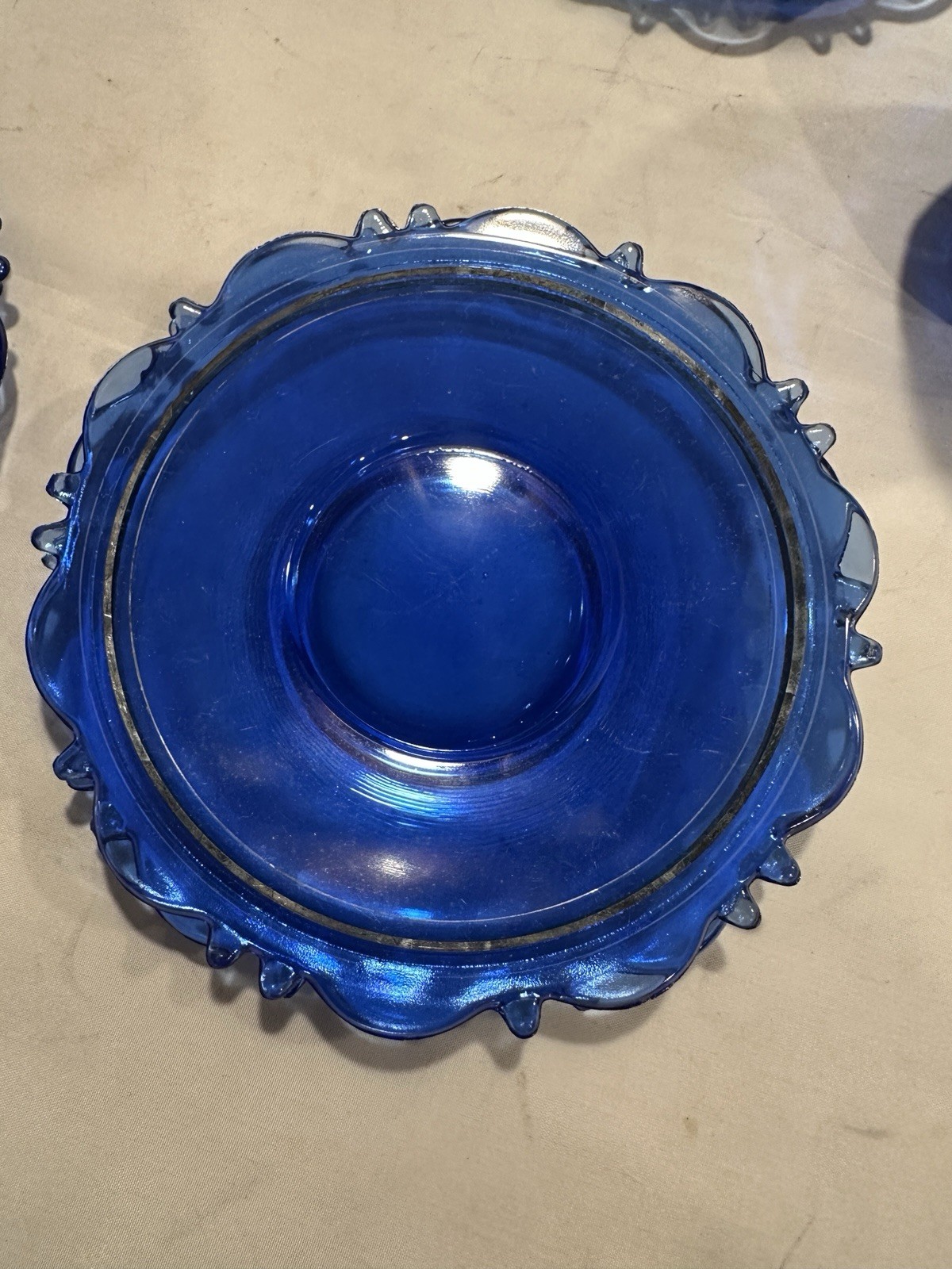 LE Smith Cobalt Blue Mt Pleasant Depression Glass 20 Pc Cup Saucer Milk Set