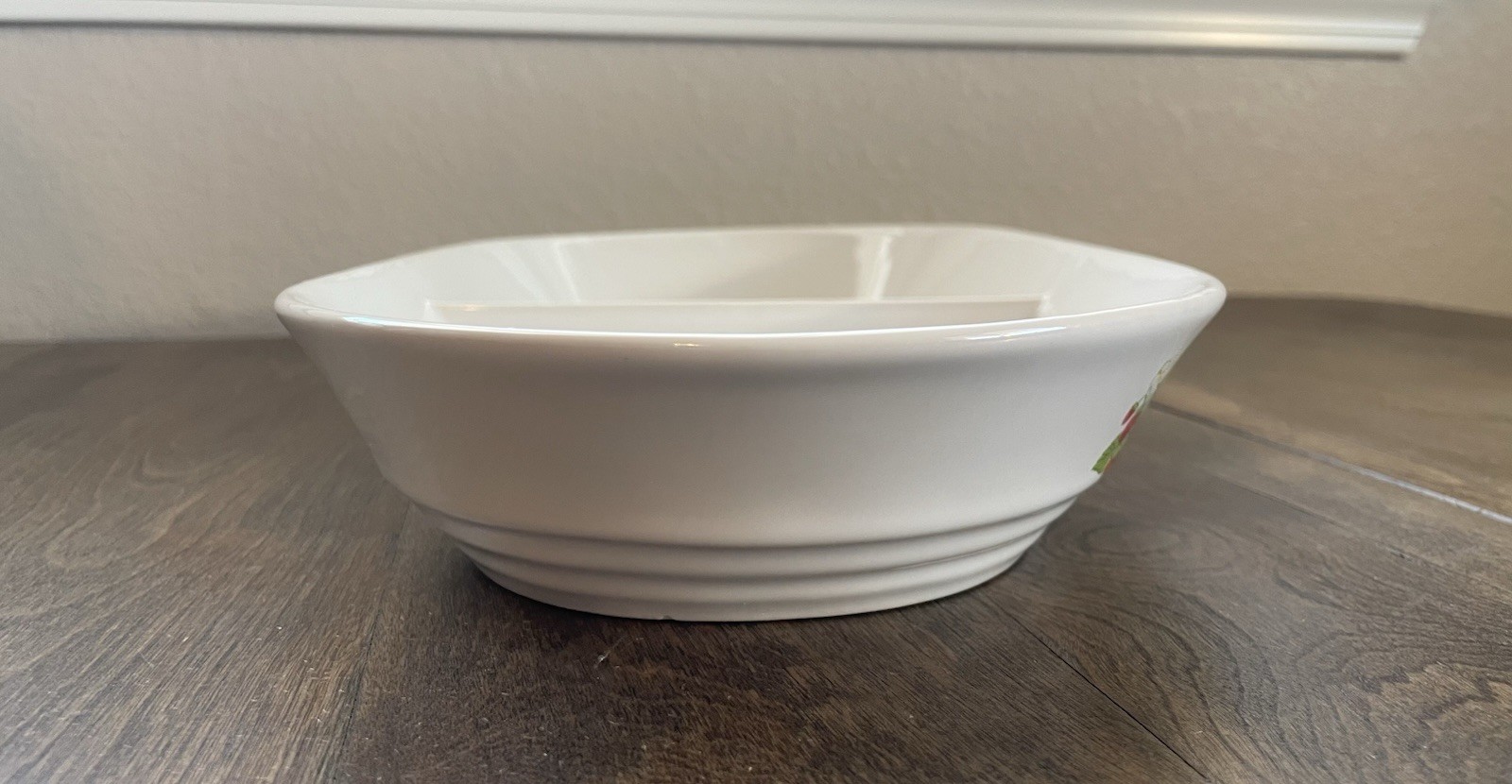 Vintage Action 80’s Strawberry Stoneware Oval Divided Serving Baking Dish 13”