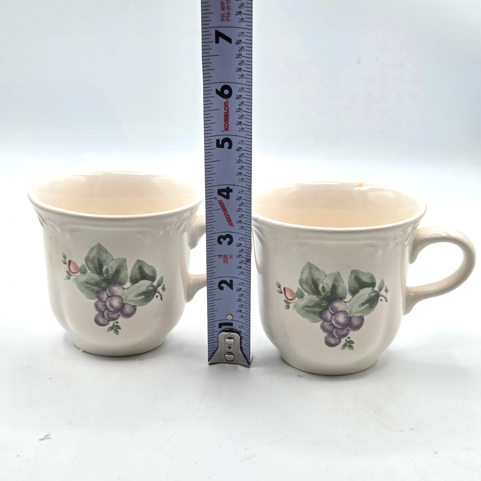 Pfaltzgraff GRAPEVINE Stoneware Coffee/Tea Mug/Cup-Set Of 2