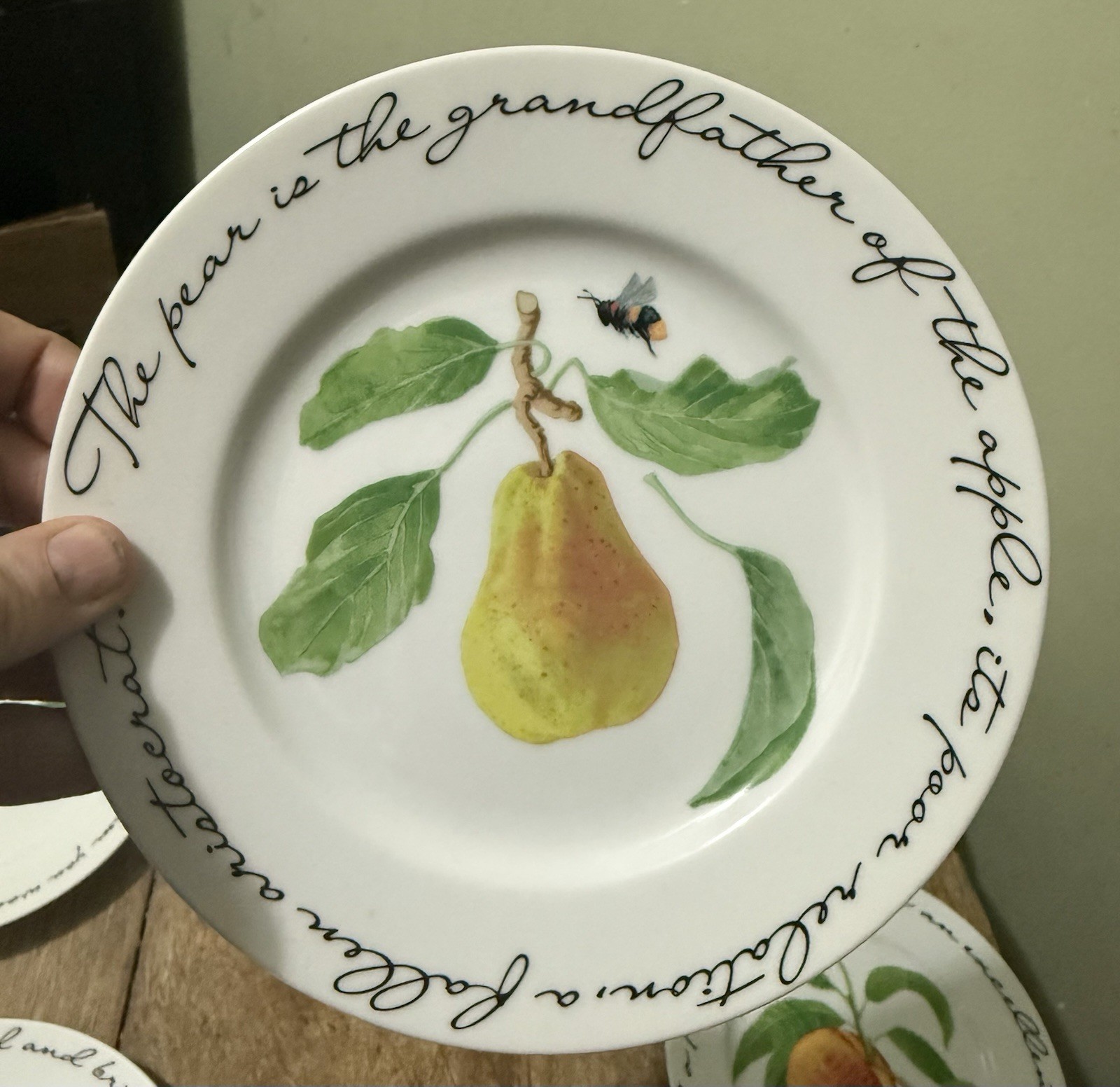 6 Williams-Sonoma Orchard Suite 7 3/4″ plates George du Maurier