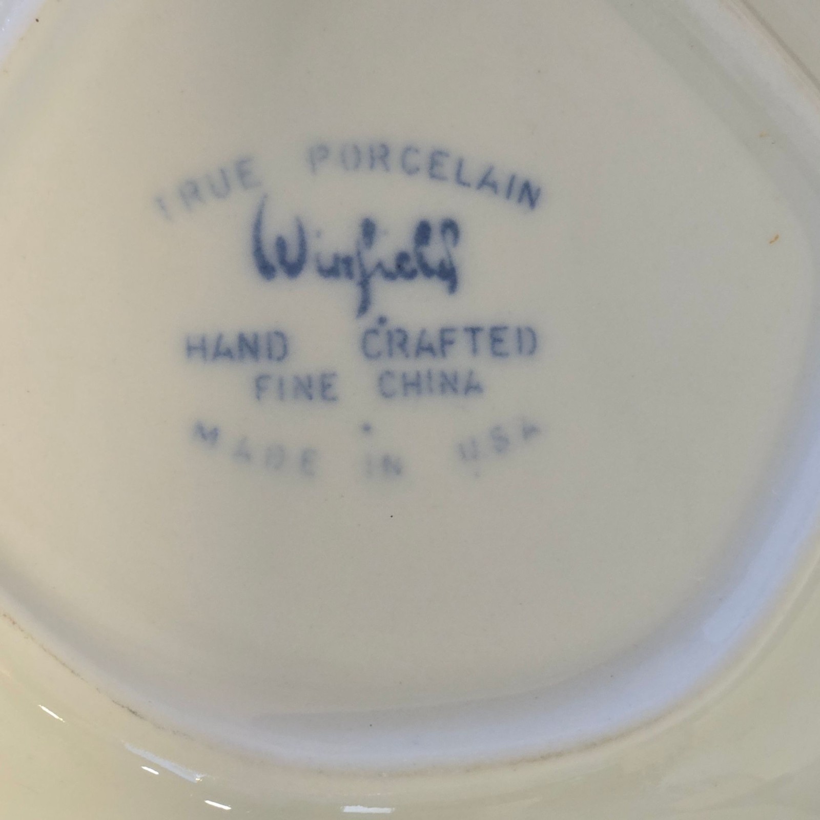 Vintage Winfield Passion Flower divided serving dish Made in USA Pottery 13″