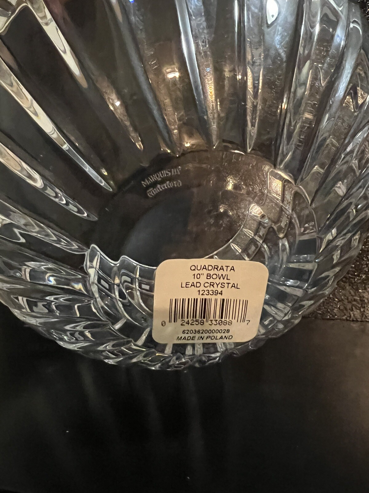 Waterford Crystal Master Cutter Bowl shape Vase Quadrata 10″