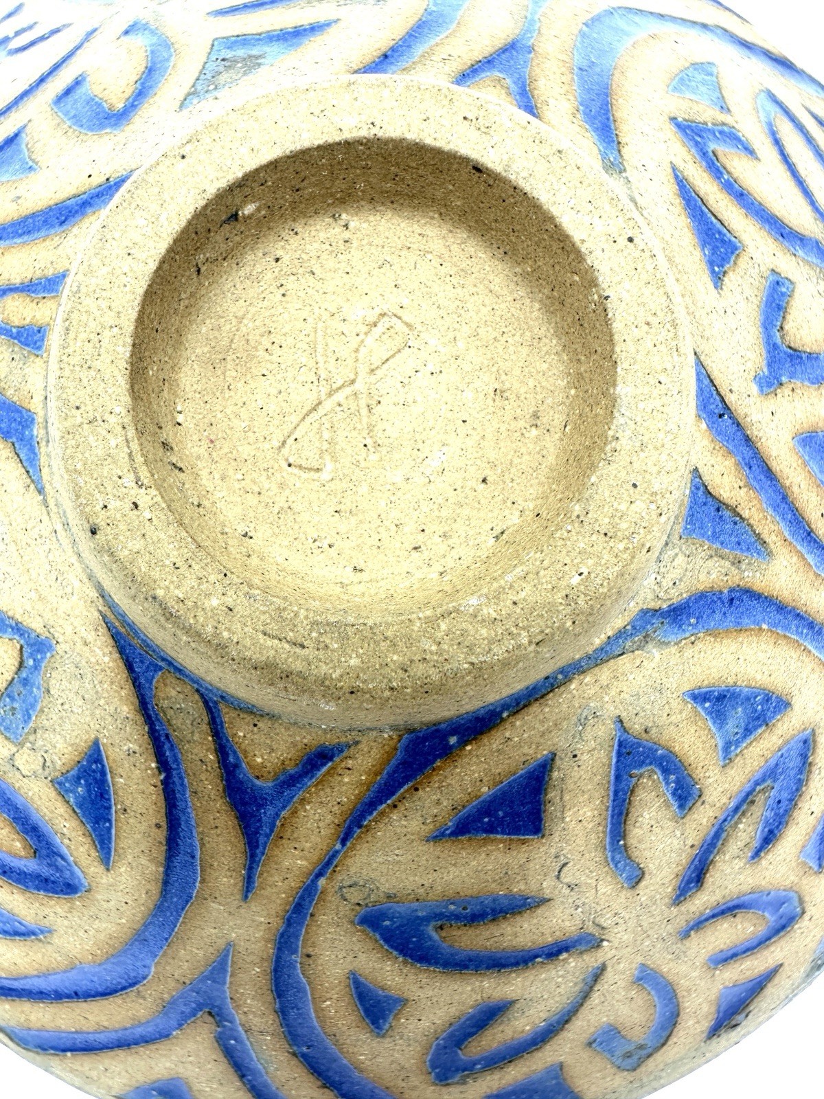 Art Pottery Earthenware Dish Wheel Thrown Candy or Nut Signed 5 1/2 ” Diameter