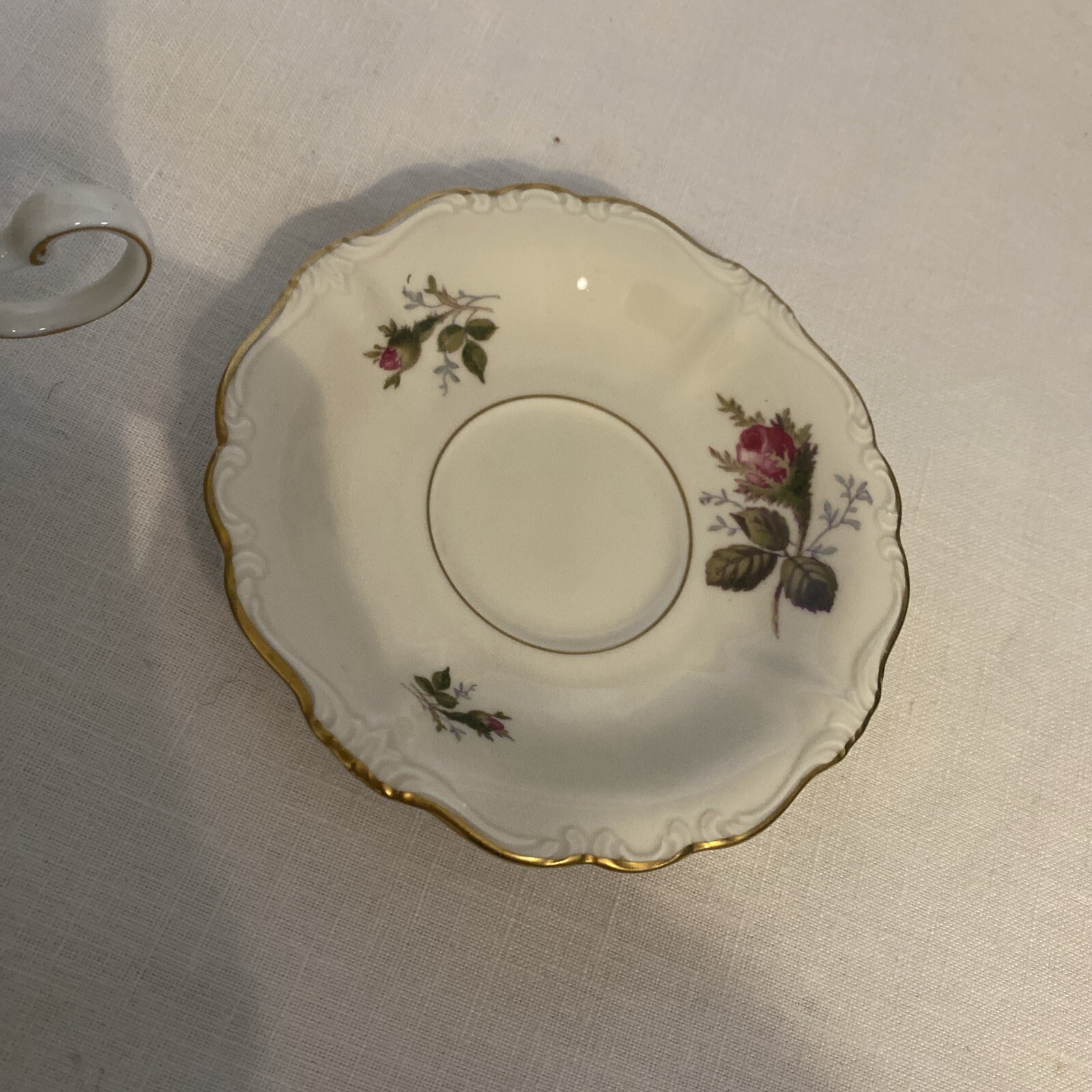 VTG ROSENTHAL MOSS ROSE Demitasse Espresso Cup & Saucer Set Floral Gold Trim Ger