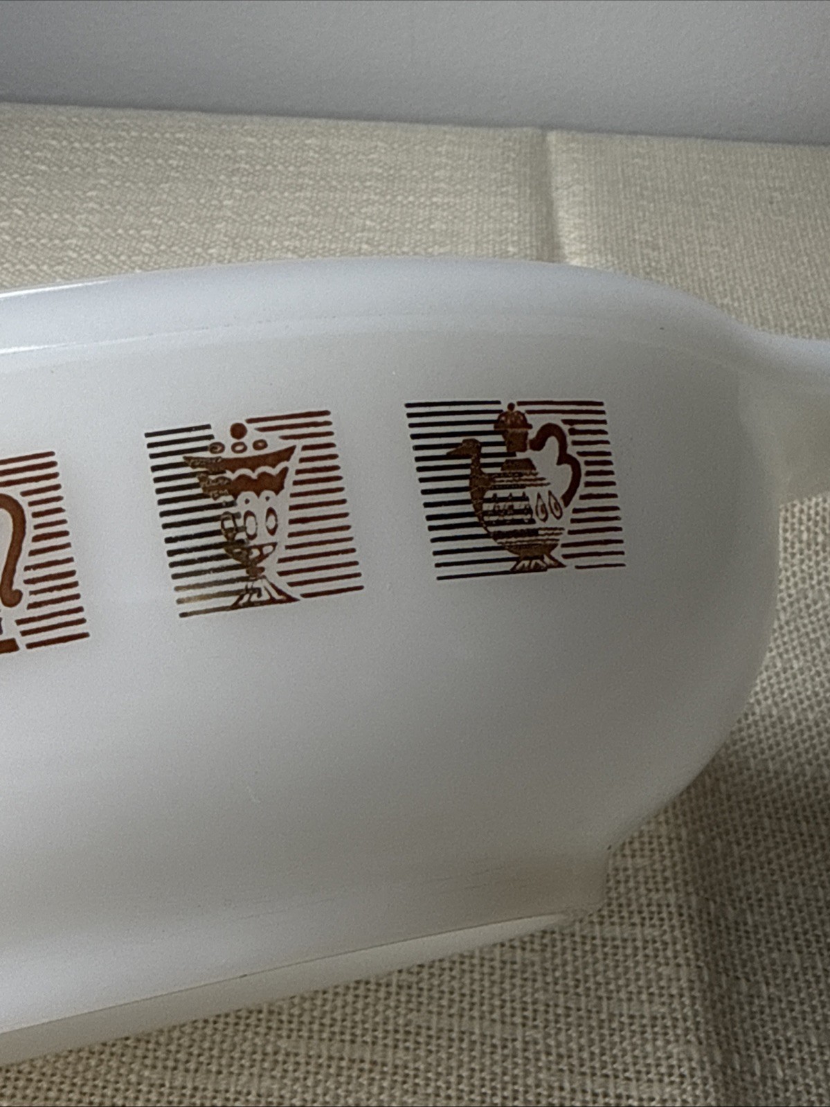 Vintage Glasbake Milk Glass Oval Casserole Dish 1 qt Early American Kitchen
