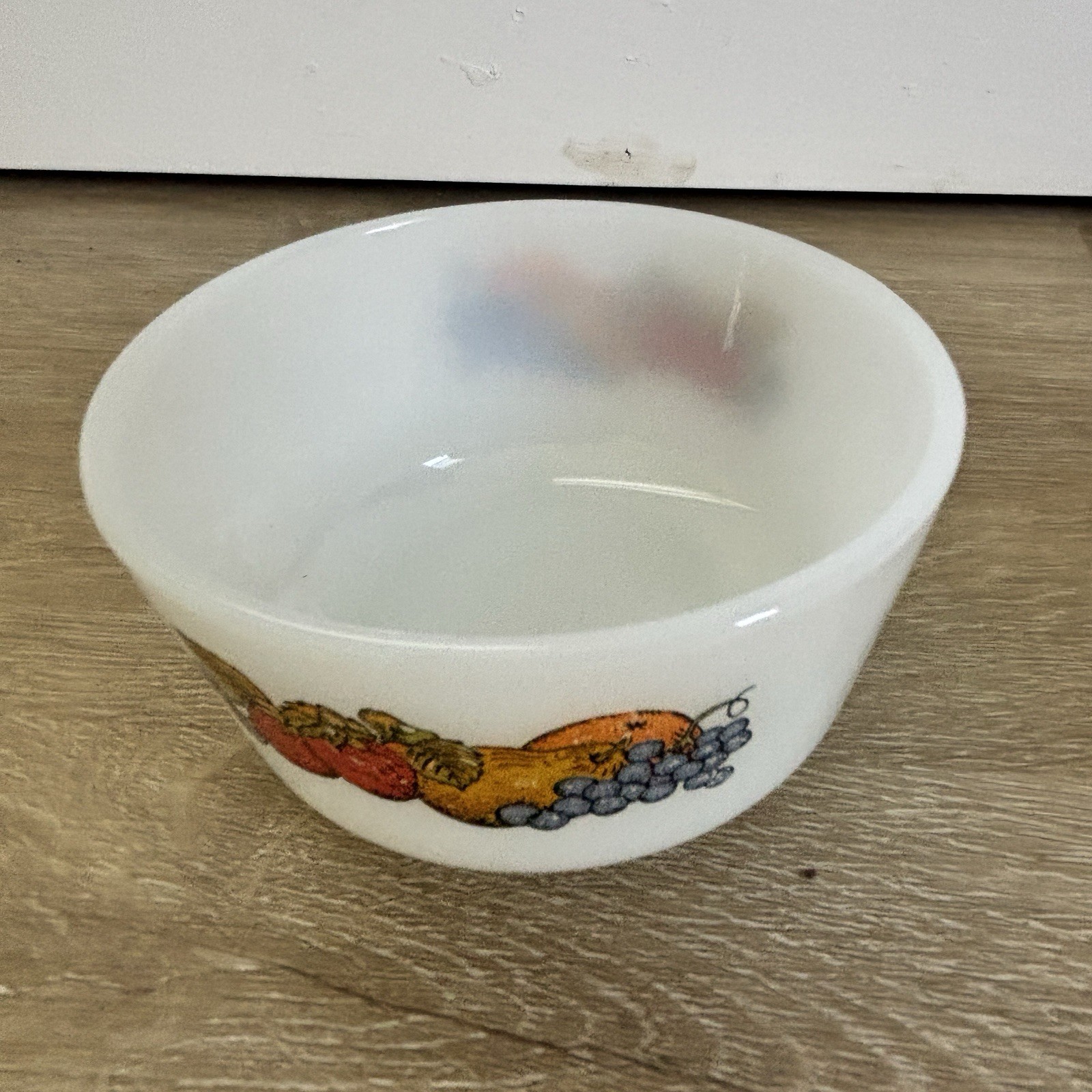 Vintage Anchor Hawking 2 Fire King “Natures Bounty” RamekinsFruit/ Custard Cup