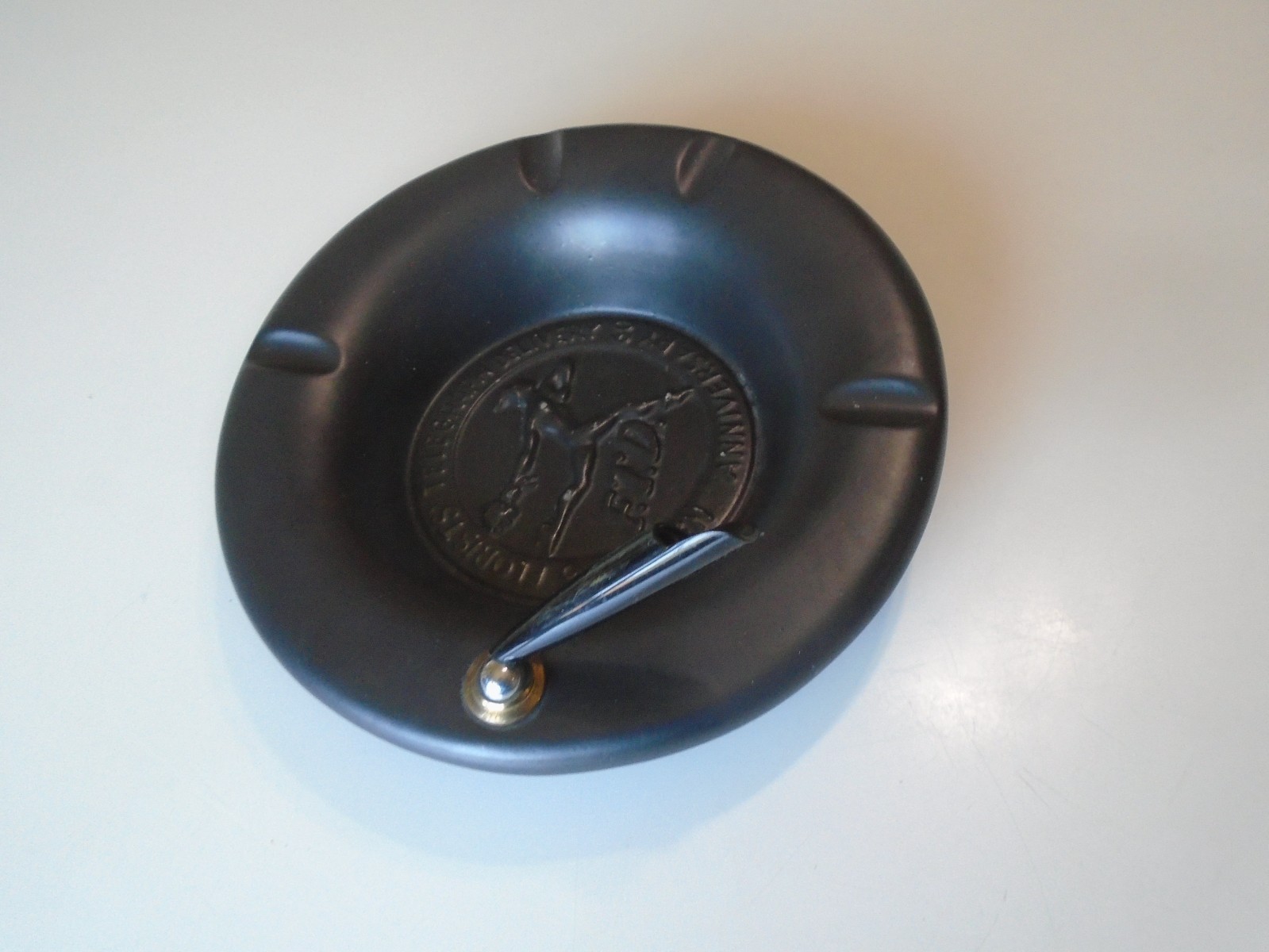 FTD Florist Vintage ash tray pen holder 60 years haeger usa black