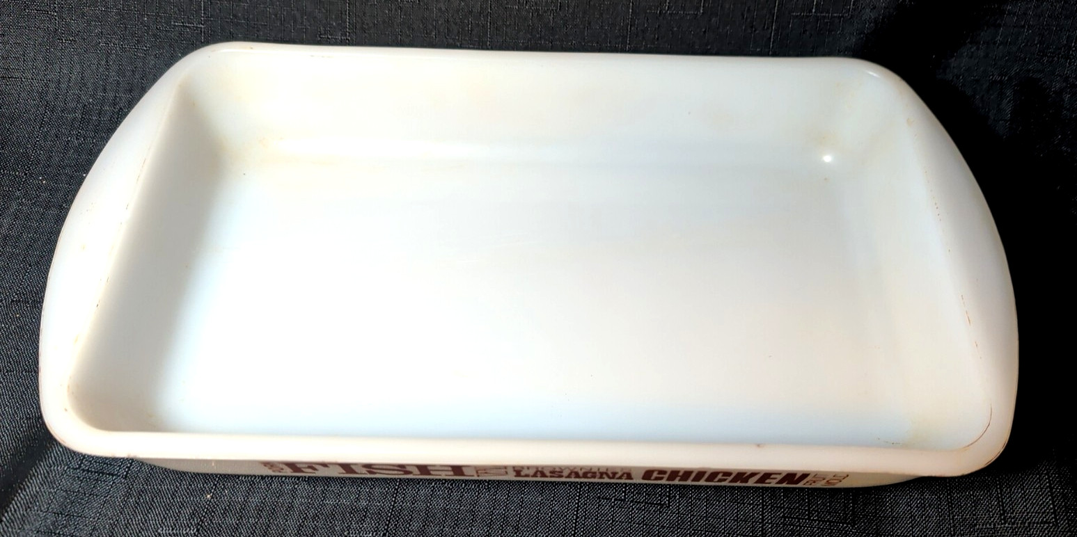 Vintage McGee Glasbake J-2024 Milk Glass Casserole Dish 1.5qt 12” Decorative USA