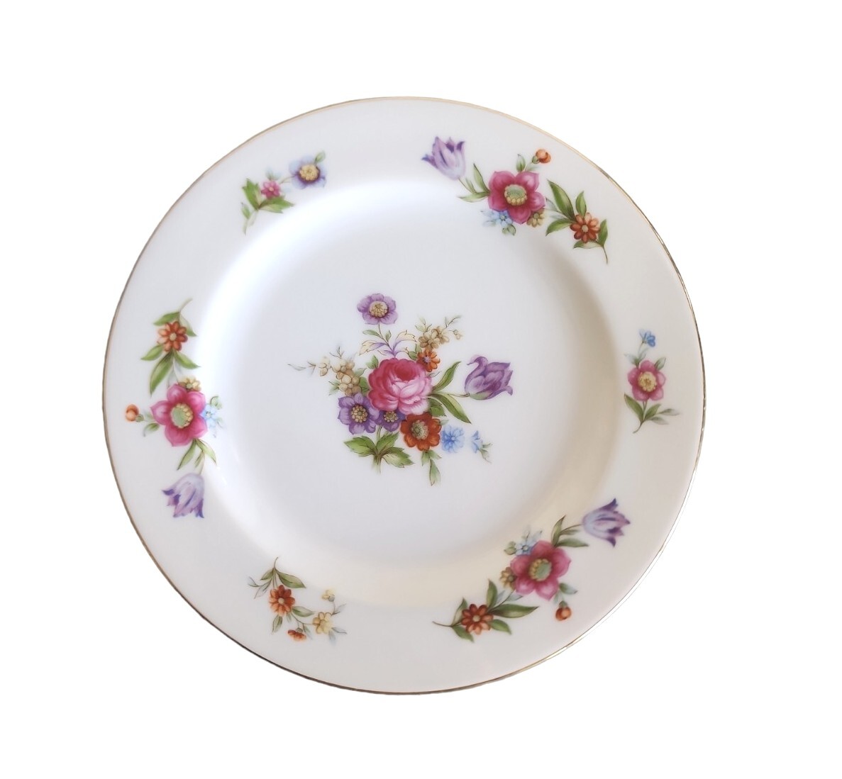 Vintage Sango Bread and Butter Plate Dresdenia 6 1/2″ White & Floral Japan
