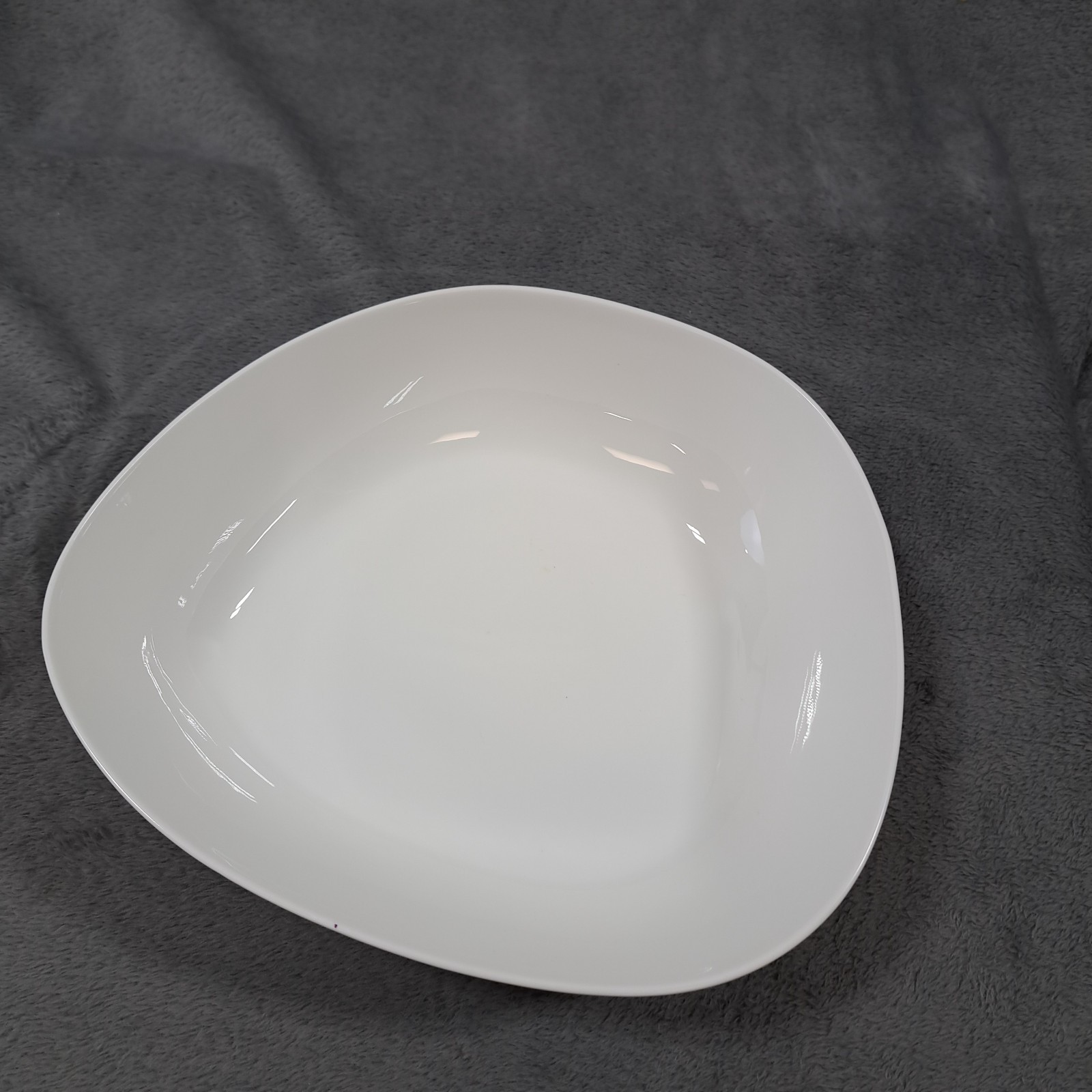 Denby White Bone China Asymmetric Serving Dish Microwave & Dishwasher Safe