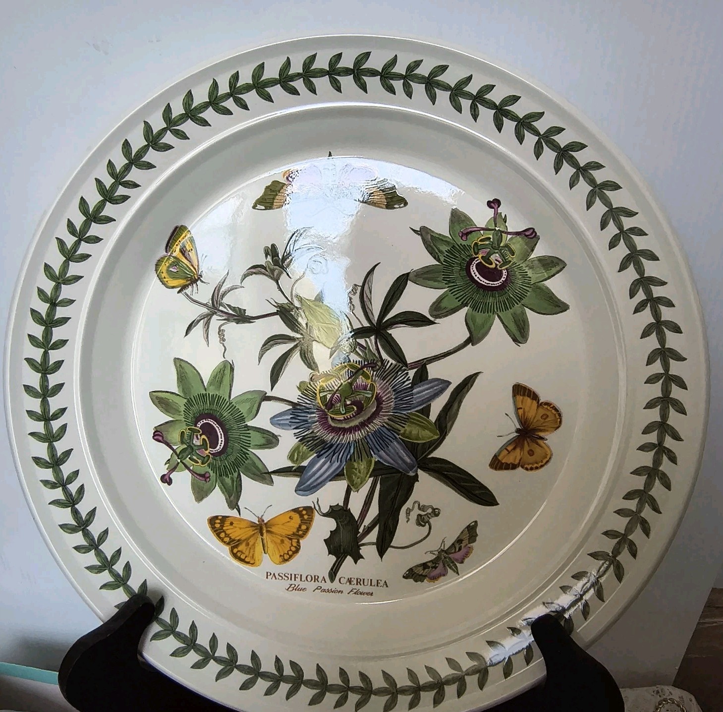 Portmeirion 12″ Serving Platter Botanical Garden Passion Flowers 1972