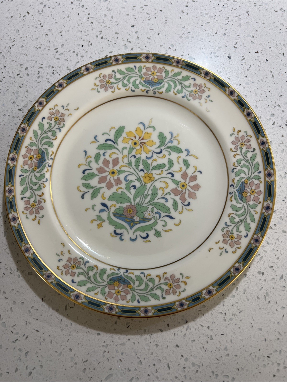 Stunning Vintage Lenox Mystic 1,Salad Plate(s) 8 1/4 Inches, Ivory Gold Floral