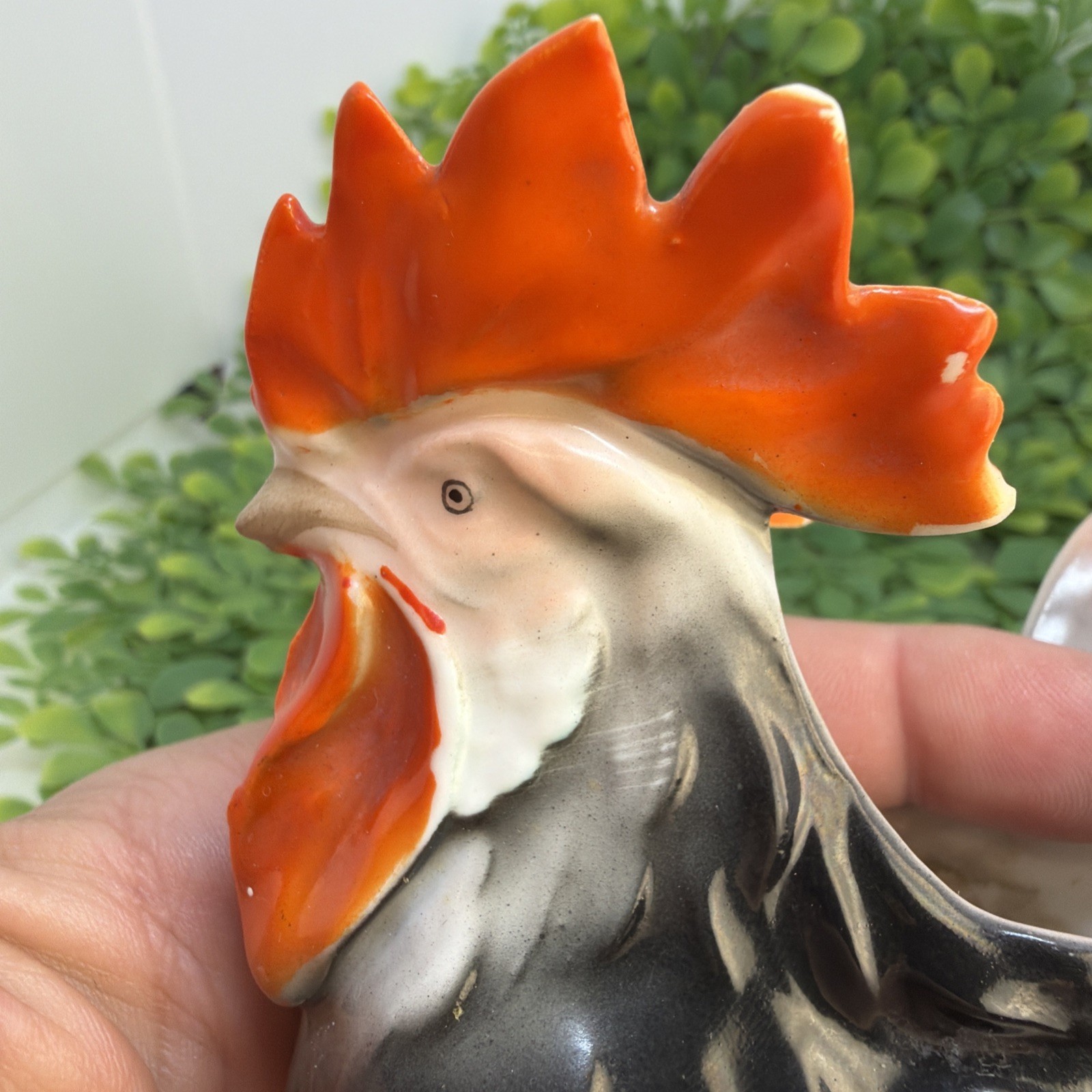 Antique Royal Bayreuth Bavaria Rooster Creamer Pitcher RARE!! 4.25 T Porcelain