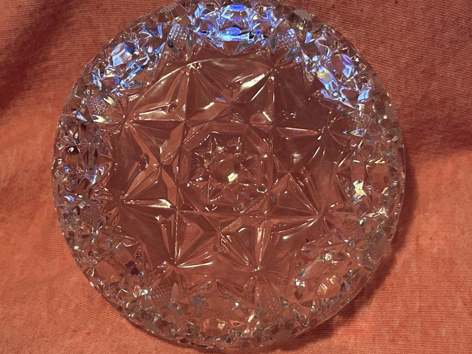 ABP American Brilliant Period Cut Glass Bowl 4” Diameter Jagged Edges