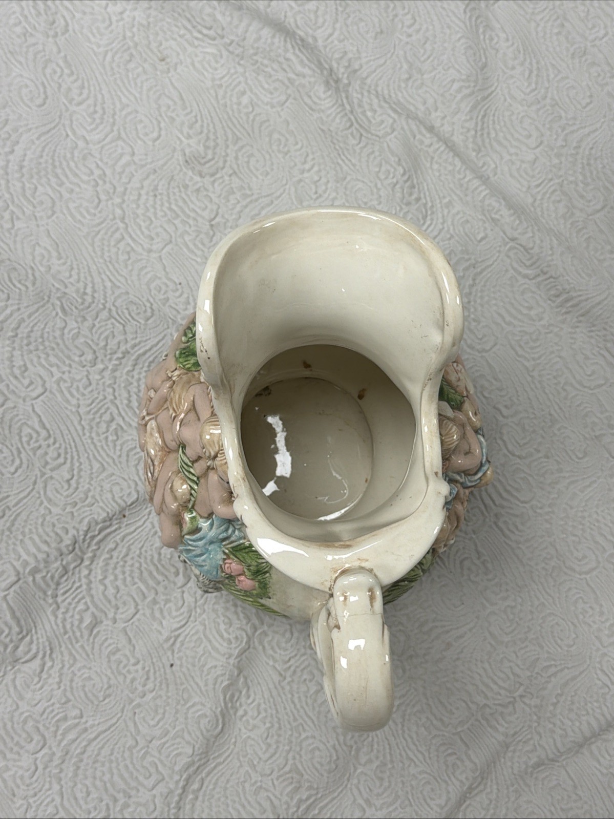 Vintage Capodimonte Hand-Painted Depicting Nudes Cherubs and Classical Figures