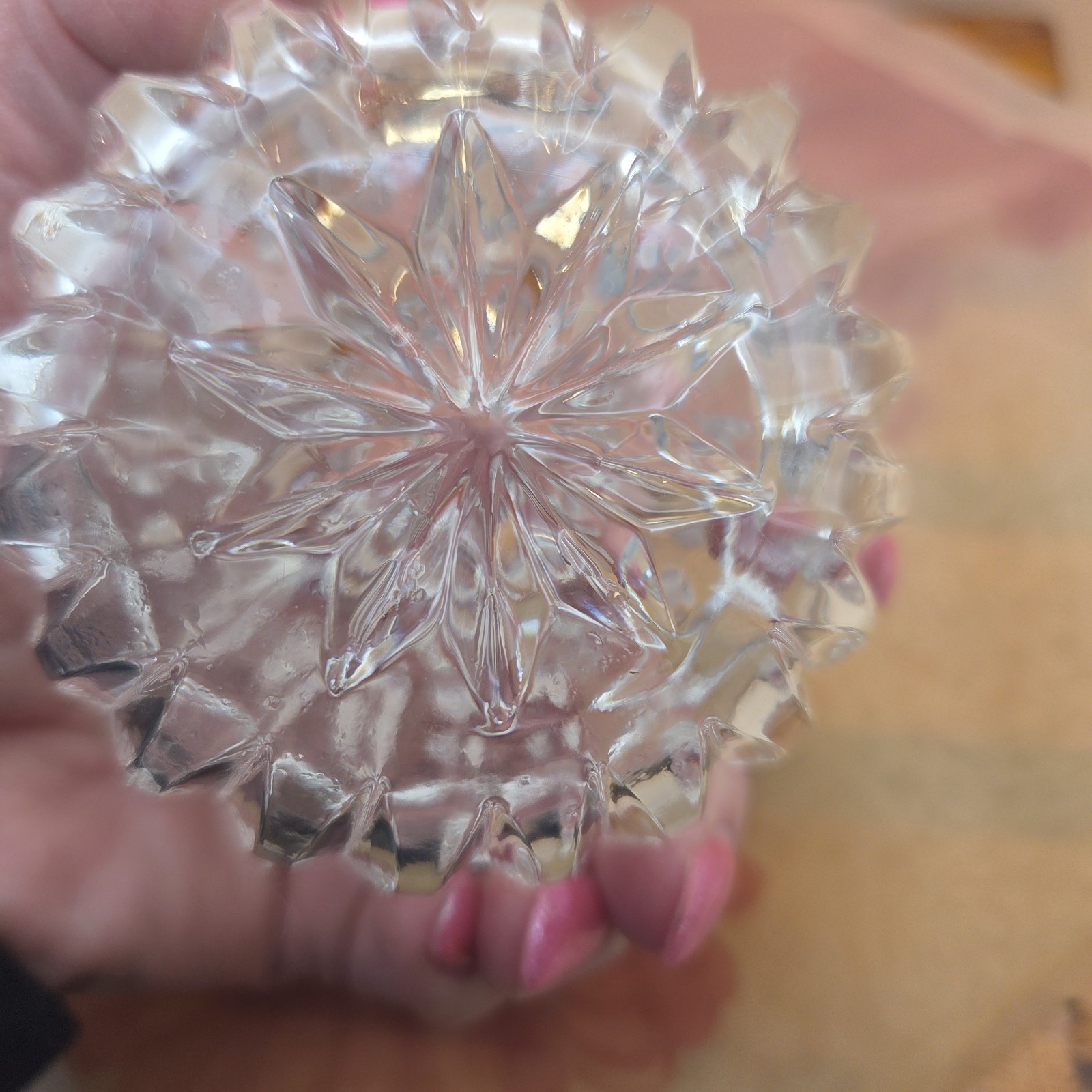 24% lead crystal covered trinket bowl