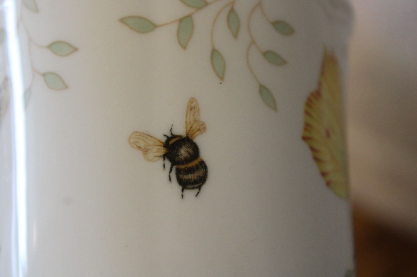 Lenox® “Dragonfly” Bone China Coffee Cup Mug with Butterfly and Bee