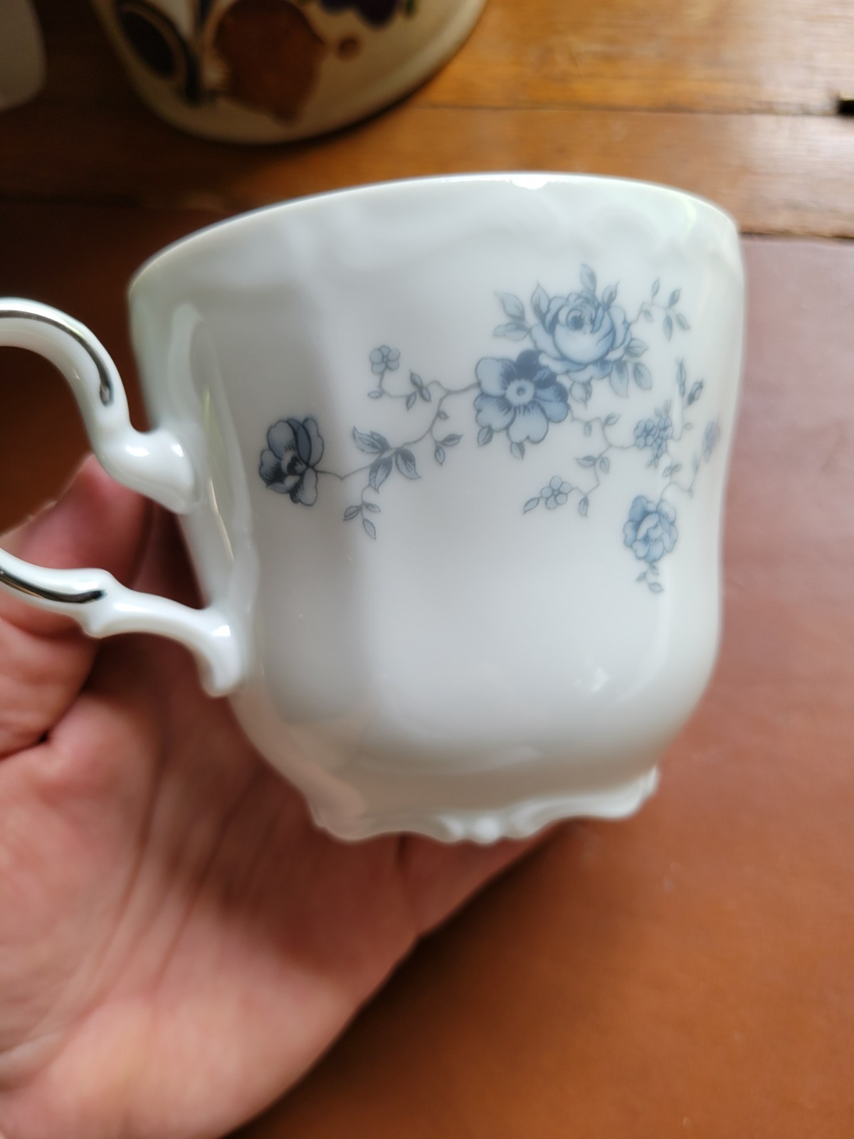 Vtg JOHANN HAVILAND Bavaria Germany “Blue Garland” TEACUP COFFEE CUP