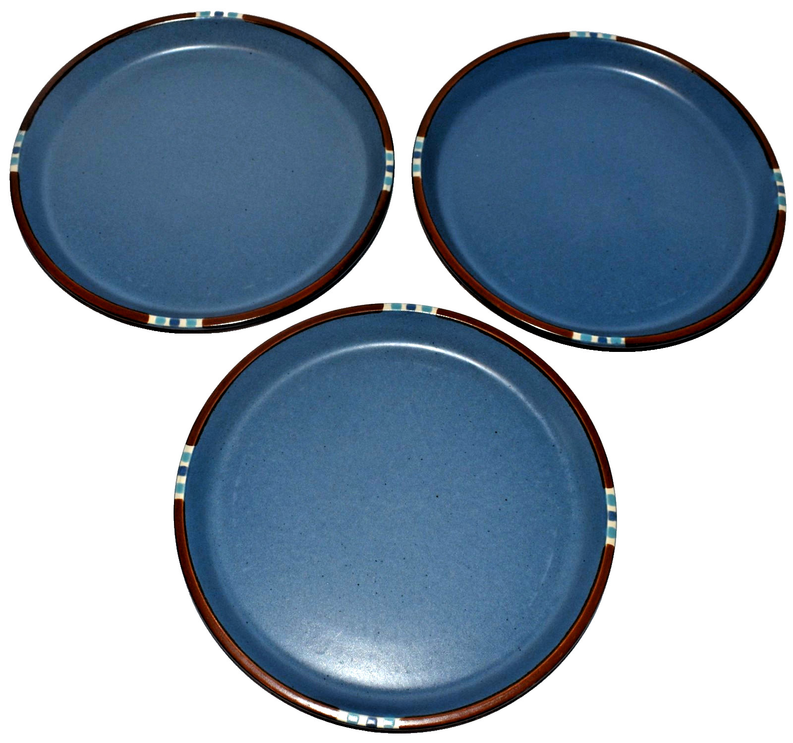 Lot Of 3 Dansk Japan Sky Blue Mesa Dinner Plates 10 3/8″
