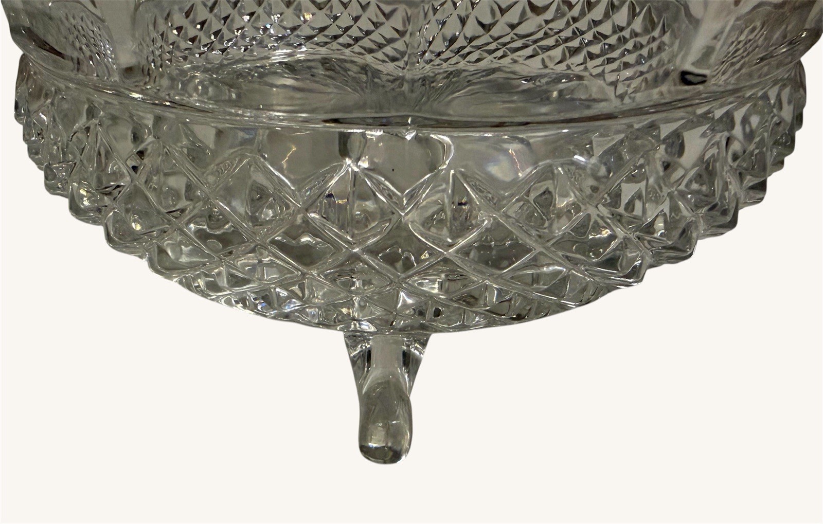 Vintage Anchor Hocking Wexford Clear Glass Footed Bowl 7″