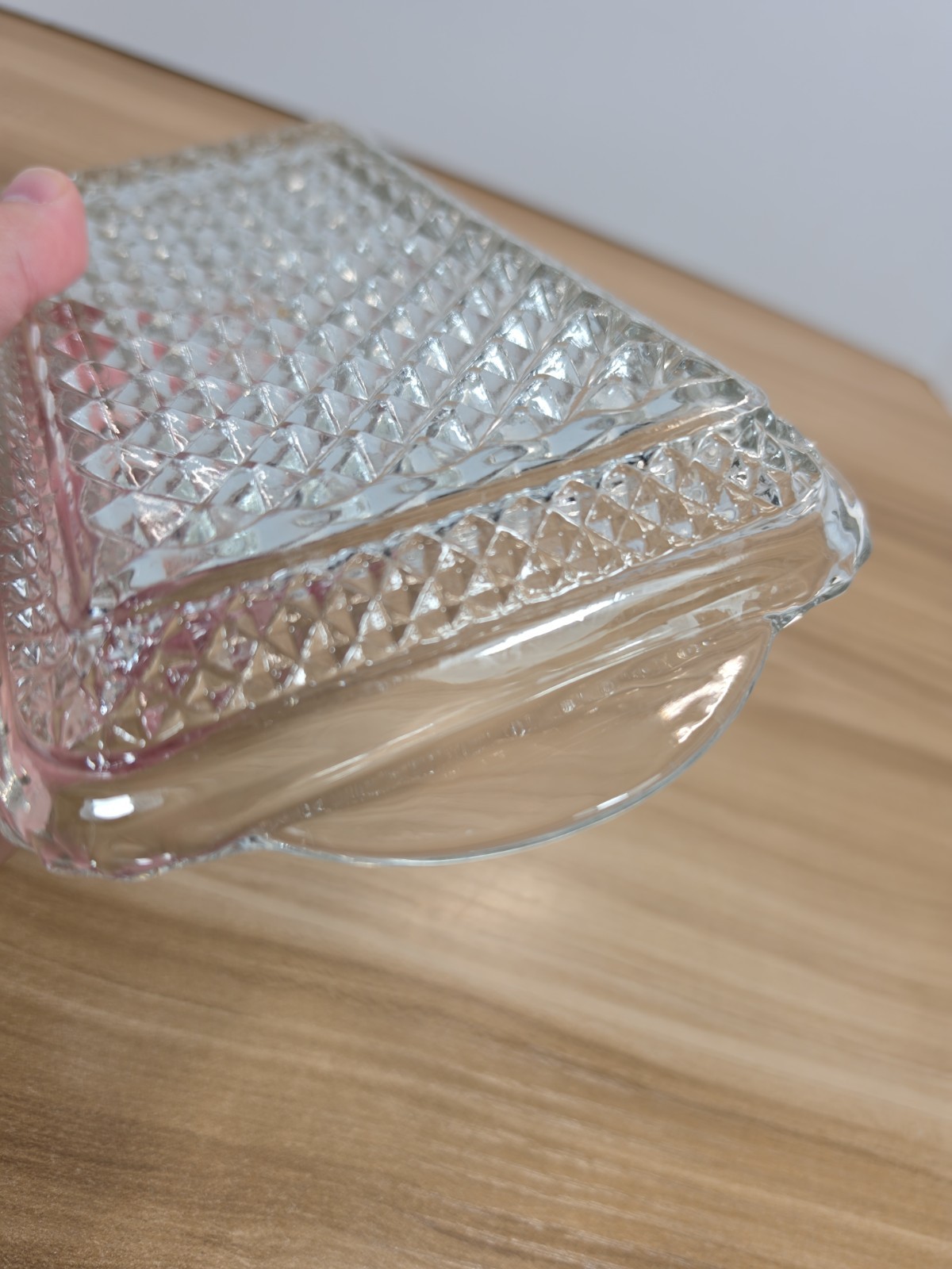 Anchor Hocking Wexford Rectangular Relish Tray 9.75″ x 5″ Diamond Pattern