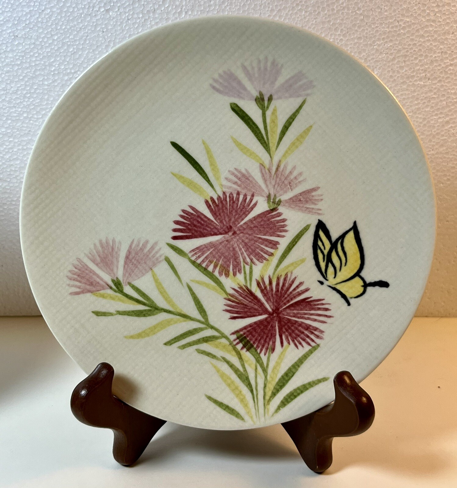 Red Wing “Pink Spice” Bread plates, 2, Mid-Century Excellent Condition