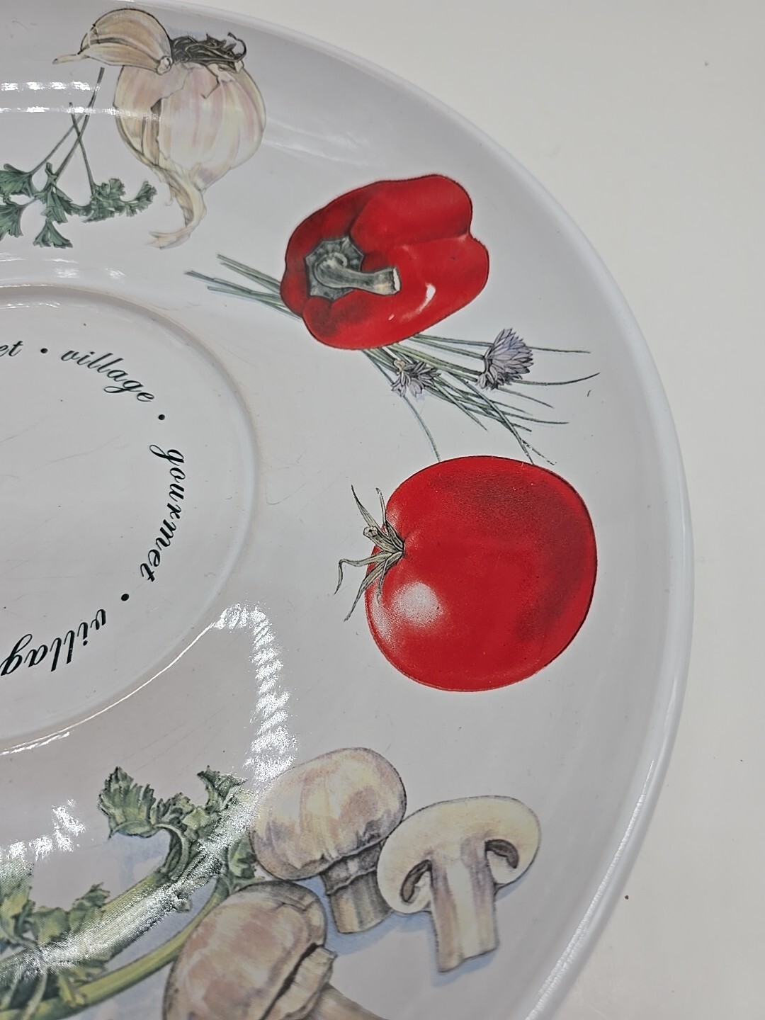 GOURMET VILLAGE CLASSIC Veggies and Dip Vegetable Platter & Bowl Complete Set