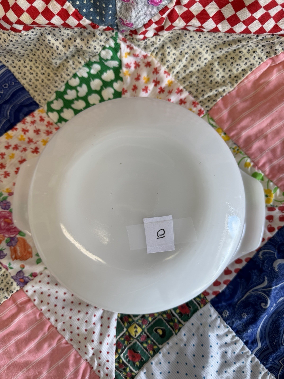 Vintage Glasbake Green Daisy Round Casserole Baking Dish/Bowl