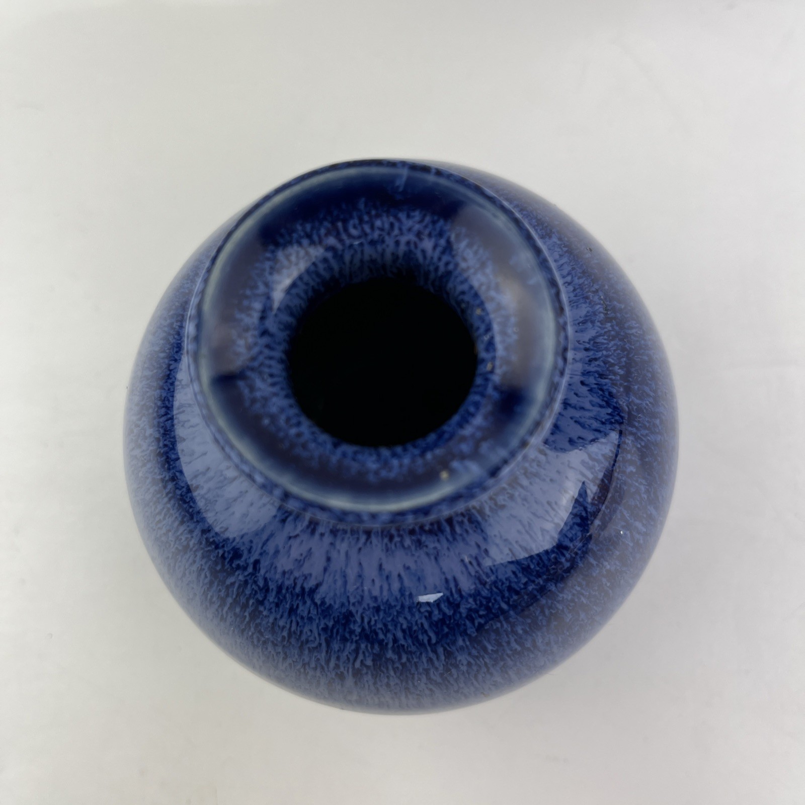 Hoganas Keramik Scandinavian Handmade Art Pottery Base Blue 4” Tall vintage