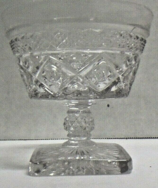 Single Clear Glass Footed Dessert Cup See Picture For Design 3 3/4″ Tall X 3 3/4