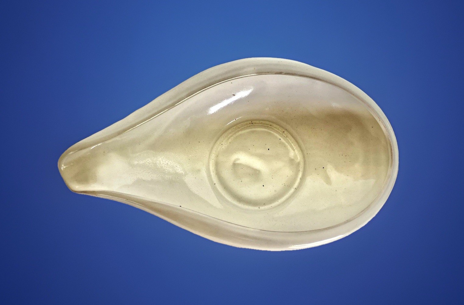 Vintage White Francoma Asymmetrical Freeform Bowl #214, 11-1/2″ Long