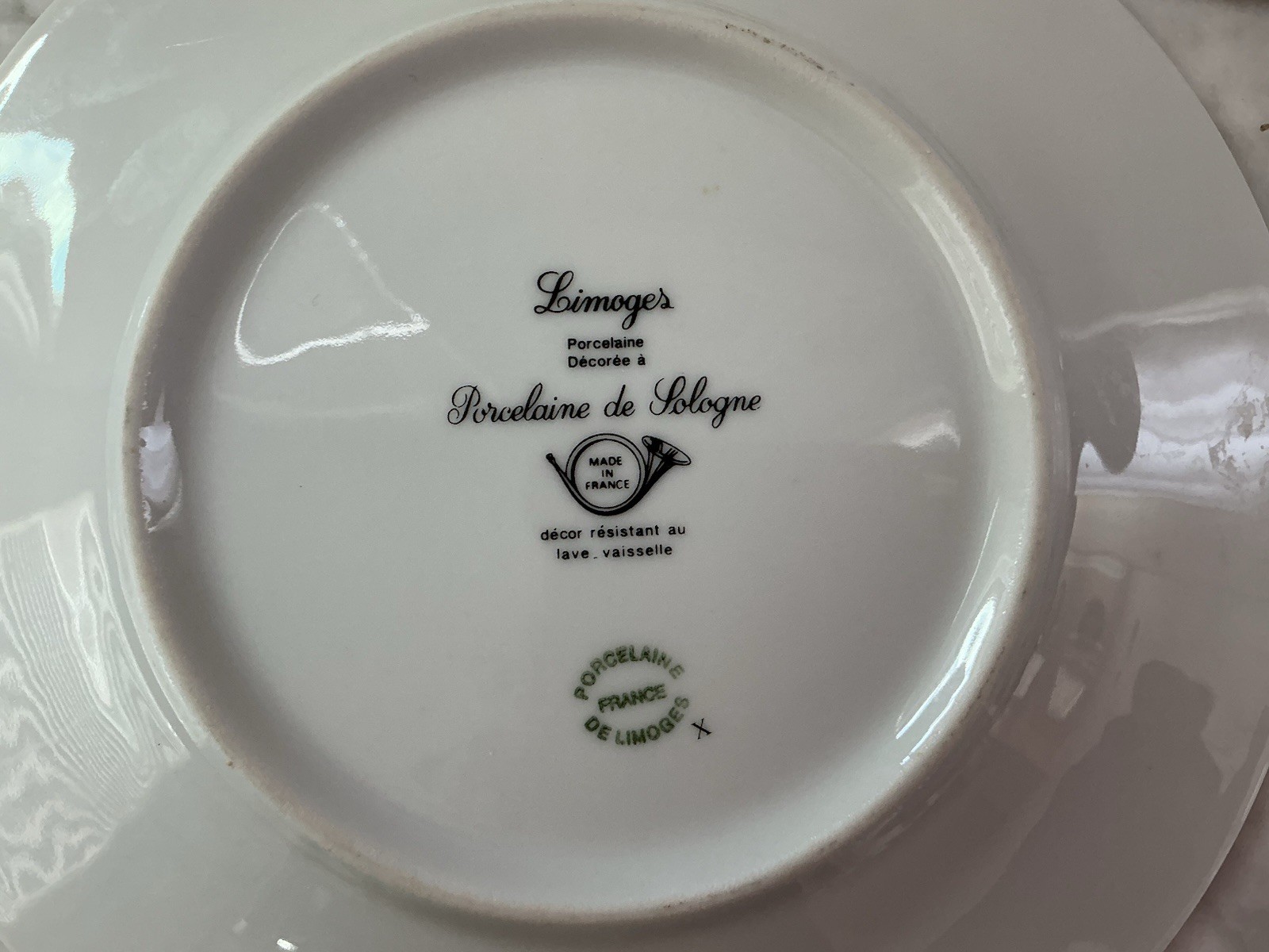 LIMOGES Porcelaine de Sologne Lemon Citron Canapé Set Of 3 Plates 7.25″