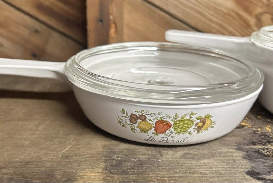 Set of 3 Corning Spice of Life P-81-B P-82-B, P-83-B Saucepan Skillet 6pc EXC