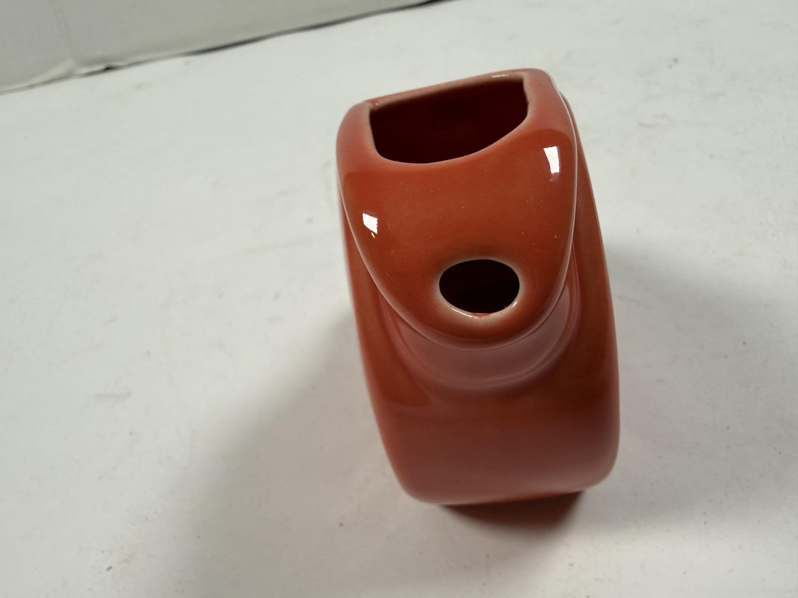 Fiesta Fiestaware Mini Pitcher Creamer Orange Disk Ring Handle Ceramic Pottery