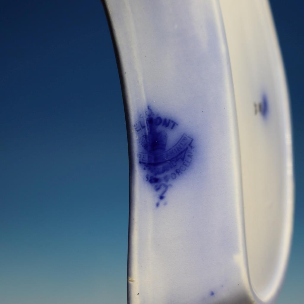 Alfred Meakin Flow Blue – Belmont Pattern – Bone Dish – 6½ by 3½ inches