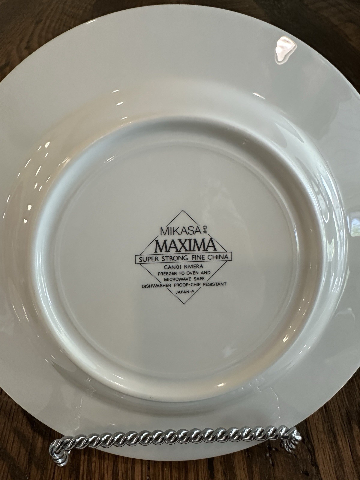 Set of 4 Mikasa Maxima CAN01 Riviera White Bread & Butter Plates 6 5/8″ EUC