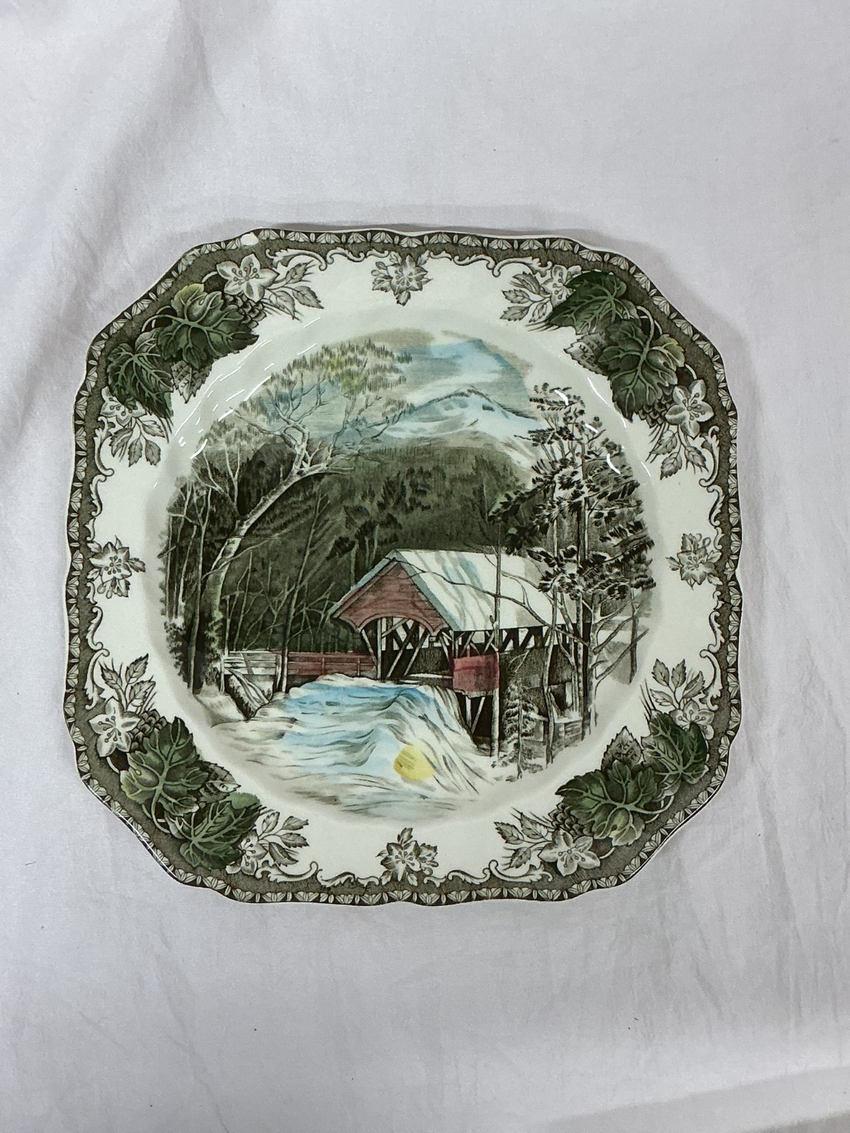 Johnson Brothers “The Friendly Village ” The Covered Bridge Salad Plate 7.5″
