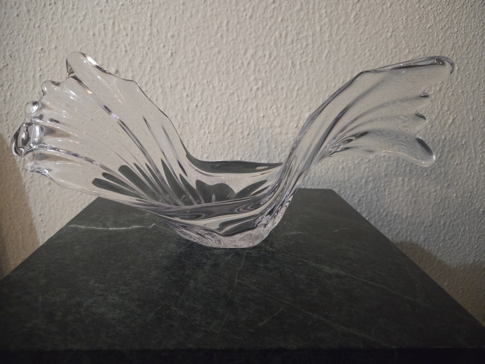 Gorgeous Art Vannes France Lead Crystal Centerpiece 15″ Wide Art Deco