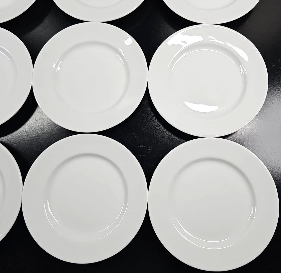 12) Ten Strawberry Street Classic White Tea Snack Appetizer Plate Set Dishes Lot